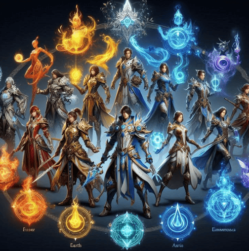 Elemental Knights Online Game MMORPG Fantasy Seru